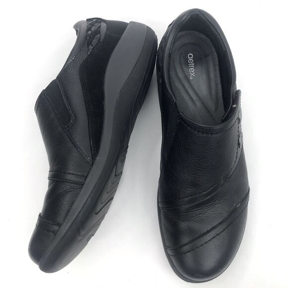 Aetrex KATRINA Black Leather Monk Strap Support Orthotic Casual Loafer - Picture 7 of 16
